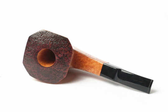 Savinelli Autograph Freestyle Partially Sandblasted Paneled Bent Dublin (6mm) Tobacco Pipe - Image 6