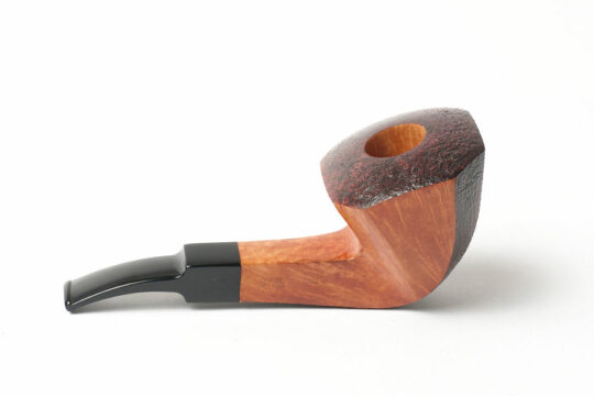 Savinelli Autograph Freestyle Partially Sandblasted Paneled Bent Dublin (6mm) Tobacco Pipe - Image 3