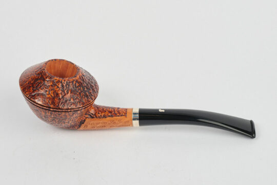 Ser Jacopo Sandblasted Rhodesian (S2) (B) (Maxima) Tobacco Pipe