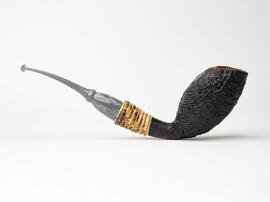 Nate King Black Fan Blast Magnum Egg w/ Bakelite Stem - Image 3
