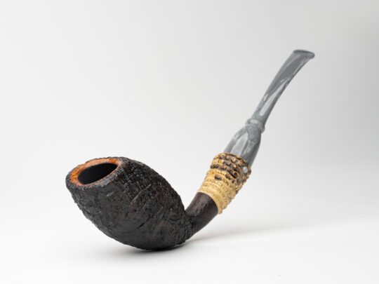 Nate King Black Fan Blast Magnum Egg w/ Bakelite Stem - Image 2