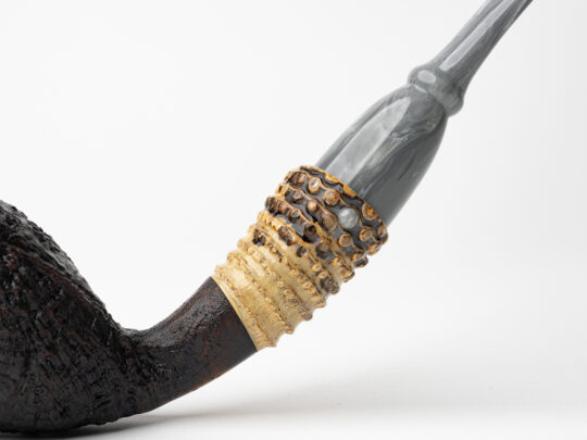 Nate King Black Fan Blast Magnum Egg w/ Bakelite Stem - Image 5