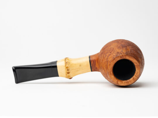 Brandon Brooks Sandblasted Bamboo Brandy Tobacco Pipe - Image 4