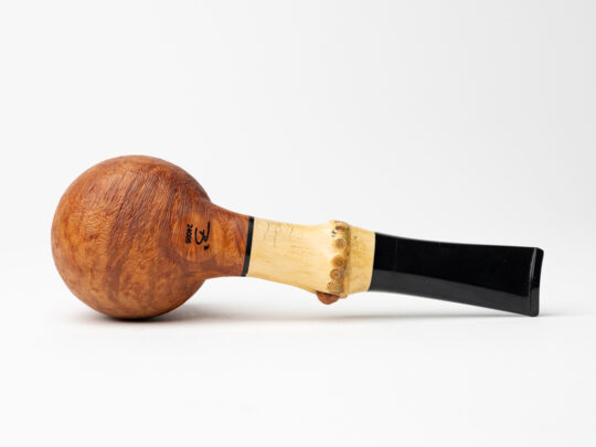 Brandon Brooks Sandblasted Bamboo Brandy Tobacco Pipe - Image 3