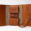 Passatore pipe folding pouch canvas+leather cognac - Image 12