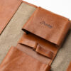 Passatore pipe folding pouch canvas+leather cognac - Image 7