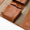 Passatore pipe folding pouch canvas+leather cognac - Image 8