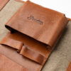 Passatore pipe folding pouch canvas+leather cognac - Image 14