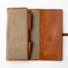 Passatore pipe folding pouch canvas+leather cognac - Image 5