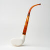 Servi-Meerschaum Rusticated Freehand Churchwarden Meerschaum Tobacco Pipe