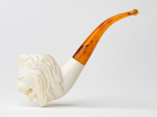 Servi-Meerschaum Carved Lion Meerschaum Tobacco Pipe - Image 3