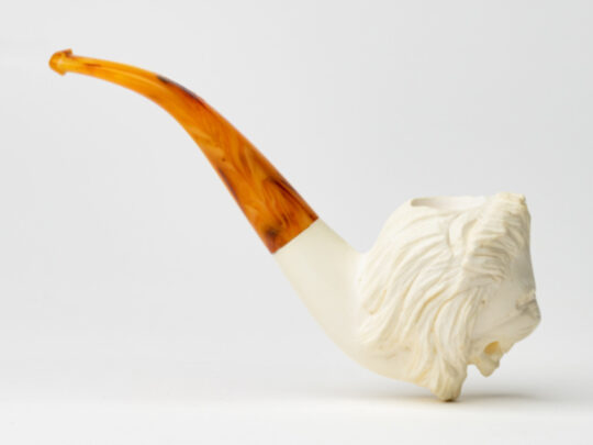 Servi-Meerschaum Carved Lion Meerschaum Tobacco Pipe - Image 2