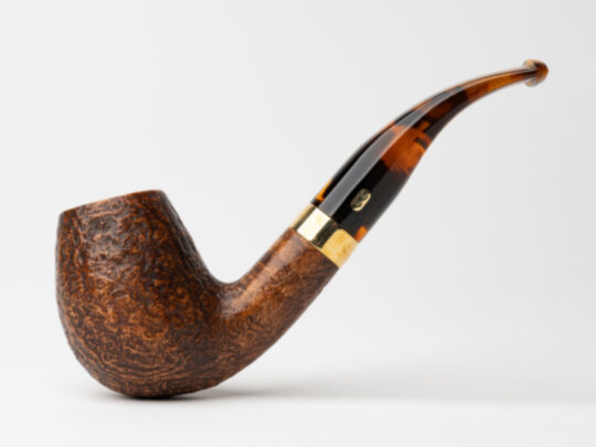 Chacom Churchill Sandblasted Bent Billiard (851) Tobacco Pipe