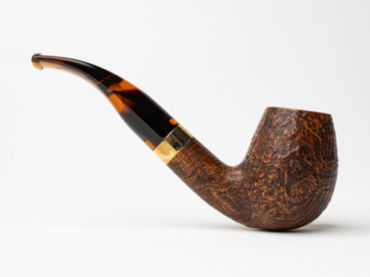 Chacom Churchill Sandblasted Bent Billiard (851) Tobacco Pipe - Image 2