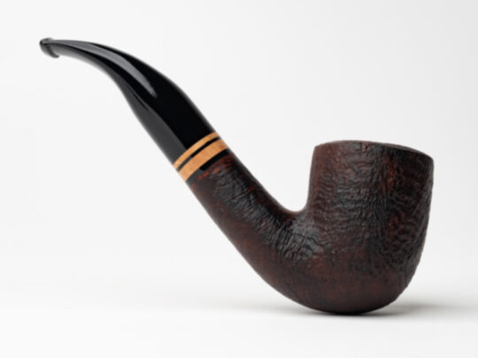 Chacom Erica Sandblasted Bent Billiard (1205) Tobacco Pipe - Image 2