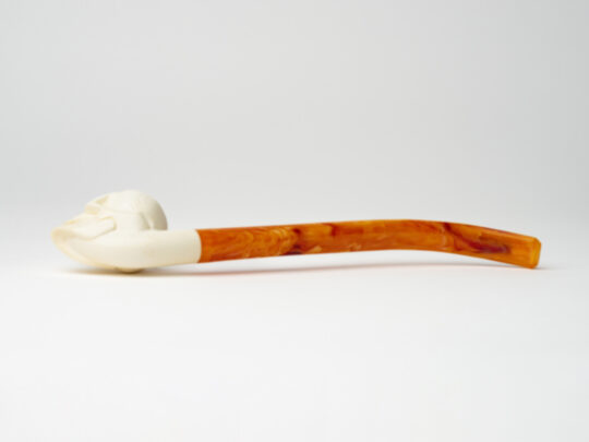 Servi-Meerschaum Carved Skull Meerschaum Tobacco Pipe - Image 5