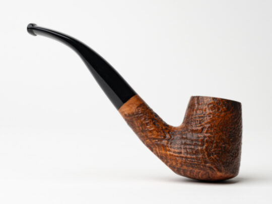 Brigham System Sandblasted (084S) (Rock Maple Inserts) Tobacco Pipe - Image 2