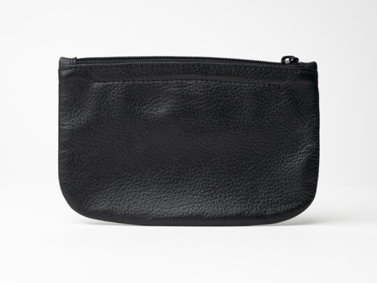 Genuine Leather Zip Tobacco Pouch (Black or Brown)