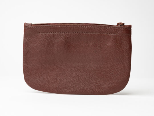 Genuine Leather Zip Tobacco Pouch (Black or Brown) - Image 3