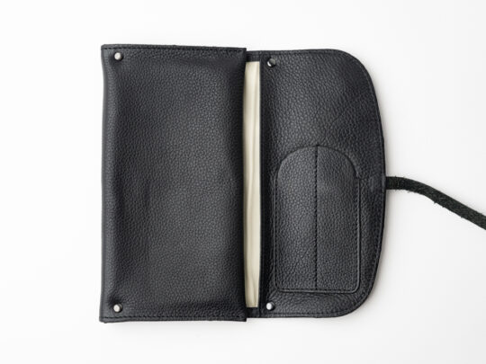 Genuine Leather Deluxe Rollup Pouch (Black or Brown) - Image 9