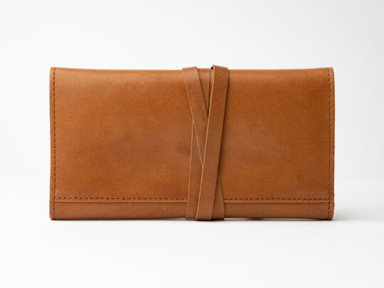 Genuine Leather Deluxe Rollup Pouch (Black or Brown) - Image 3