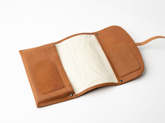 Genuine Leather Deluxe Rollup Pouch (Black or Brown) - Image 7