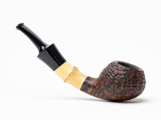 Dirk Heinemann Sandblasted Tomato w/ Bamboo Tobacco Pipe - Image 3