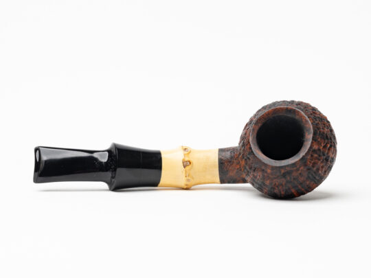 Dirk Heinemann Sandblasted Tomato w/ Bamboo Tobacco Pipe - Image 4