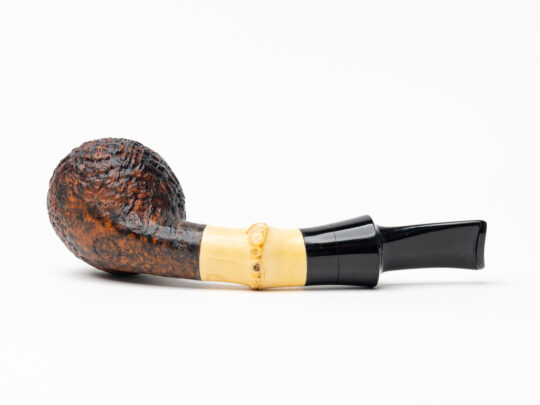 Dirk Heinemann Sandblasted Tomato w/ Bamboo Tobacco Pipe - Image 5
