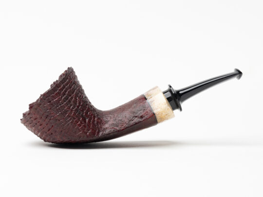 Dirk Heinemann Sandblasted w/ Fossilized Whale Bone Dublin Tobacco Pipe - Image 2