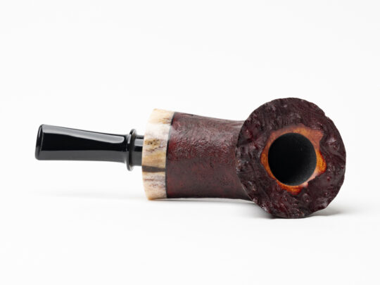 Dirk Heinemann Sandblasted w/ Fossilized Whale Bone Dublin Tobacco Pipe - Image 4