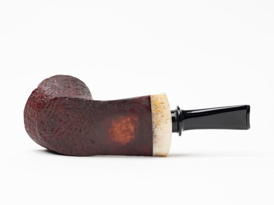 Dirk Heinemann Sandblasted w/ Fossilized Whale Bone Dublin Tobacco Pipe - Image 5