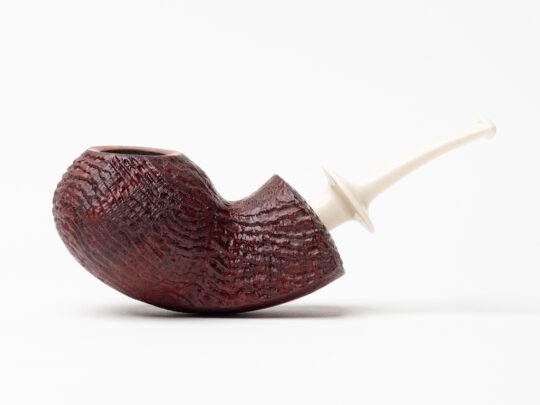 Dirk Heinemann Sandblasted Apple w/ Juma Stem Tobacco Pipe - Image 4