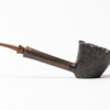 La Biota Sandblasted Dublin Sitter Tobacco Pipe (Horn Accent) - Image 2