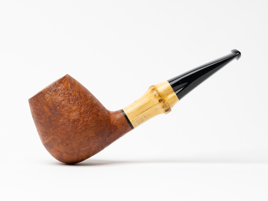 Brandon Brooks Sandblasted Bamboo Brandy Tobacco Pipe - Image 8