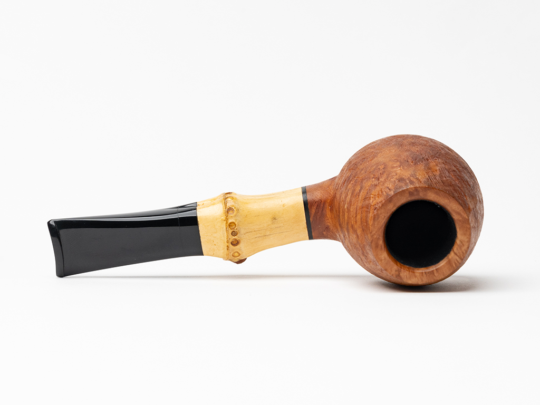 Brandon Brooks Sandblasted Bamboo Brandy Tobacco Pipe - Image 7
