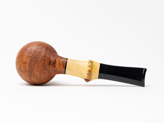 Brandon Brooks Sandblasted Bamboo Brandy Tobacco Pipe - Image 9