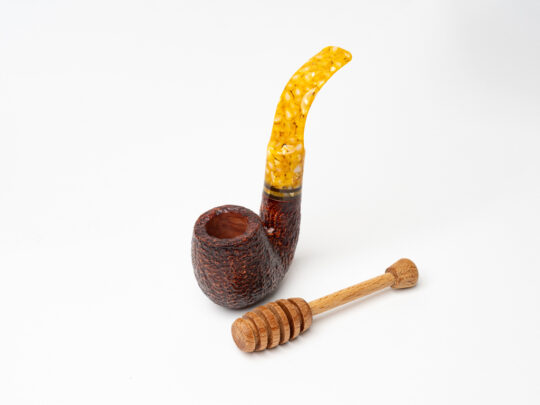 Savinelli Miele Brown Rusticated (614) (6mm) Tobacco Pipe - Image 3