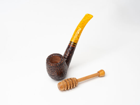 Savinelli Miele Brown Rusticated (606 KS) (6mm) Tobacco Pipe - Image 3