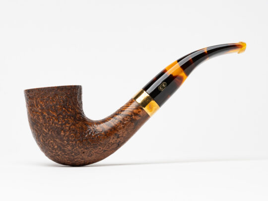 Chacom Churchill Sandblasted Bent Billiard (863) Tobacco Pipe
