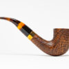 Chacom Churchill Sandblasted Bent Billiard (863) Tobacco Pipe - Image 2
